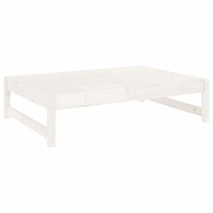 vidaXL Garden Footstool White 120x80 cm Solid Wood Pine