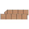 vidaXL Fence Panel 10 pcs WPC and Aluminium Brown