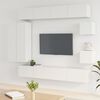 vidaXL 8 Piece TV Cabinet Set White Engineered Wood