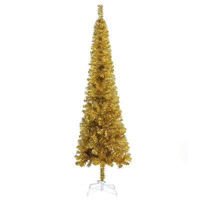 vidaXL Slim Christmas Tree Gold 120 cm