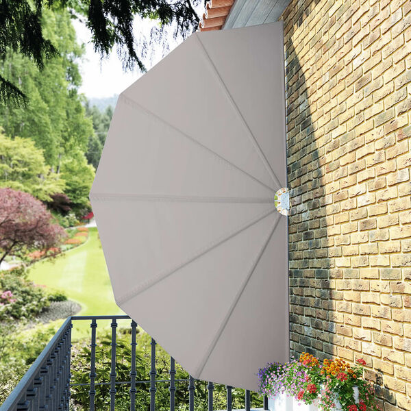 vidaXL Collapsible Terrace Side Awning Cream 200 cm