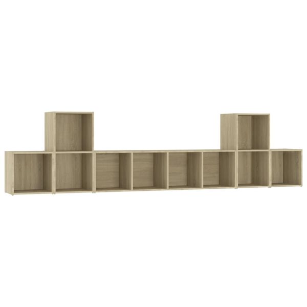 vidaXL 5 Piece TV Cabinet Set Sonoma Oak Engineered Wood