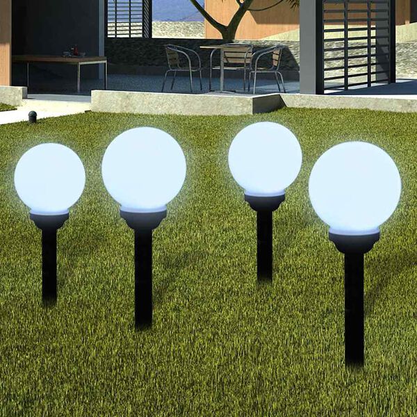 vidaXL Outdoor Pathway Lamps 4 pcs LED 15 cm with Ground Spike