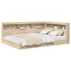 vidaXL Bookcase Bed with Shelf Sonoma oak 140 x 200 cm Engineered Wood