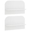 vidaXL Wall Shelf 2 pcs White 60 x 13.5 x 37.5 cm Engineered Wood