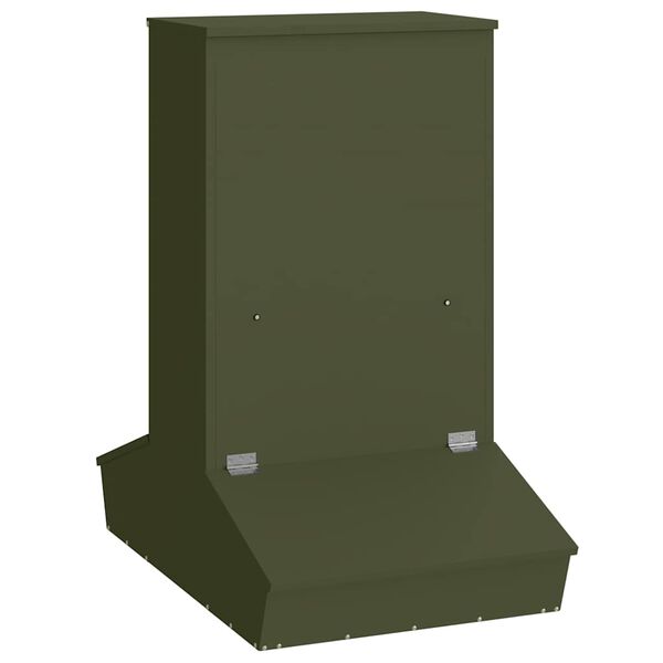 vidaXL Pig Feeder Olive Green 82 x 51 x 91.5 cm Cold-Rolled Steel