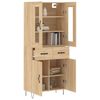 vidaXL Highboard Sonoma Oak 69.5x34x180 cm Engineered Wood