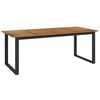 vidaXL Garden Table | Brown | Solid Acacia wood | 200x90x75 cm | Industrial