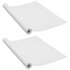 vidaXL Adhesive Door Film | Set of 2 | White wood | PVC | 210 x 90 cm
