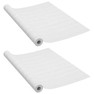 vidaXL Self-adhesive Door Films 2 pcs White Wood 210x90 cm PVC