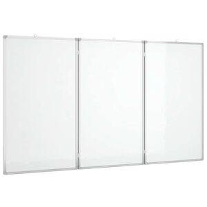 vidaXL Magnetic Whiteboard Foldable 120x80x1.7 cm Aluminium