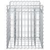 vidaXL Gabion Raised Bed Silver 50 x 50 x 60 cm Galvanised Steel