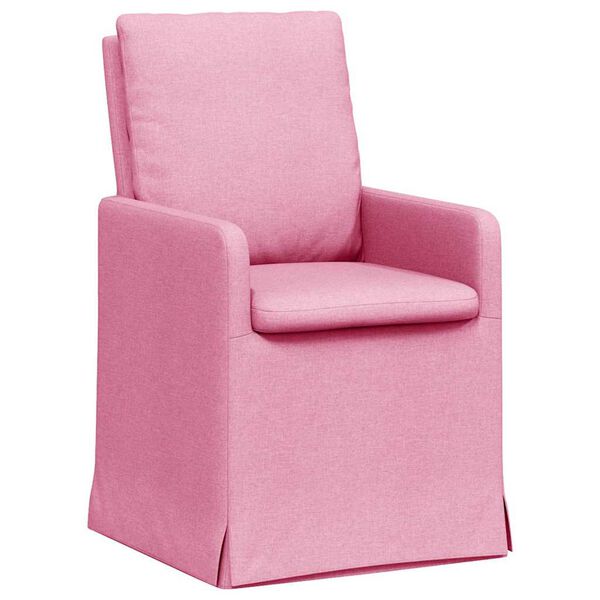 vidaXL Dining Chairs 2 pcs Pink 57 x 67 x 98 cm Fabric