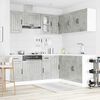 vidaXL 11 Piece Kitchen Cabinet Set Kalmar Concrete Grey Engineered Wood