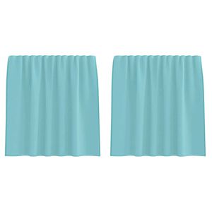 vidaXL Voile Curtains with Rod Pockets 2 pcs Turquoise
