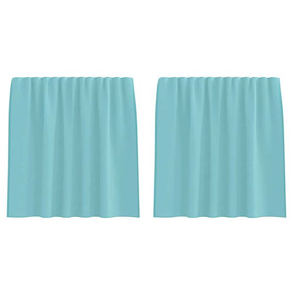 vidaXL Voile Curtains with Rod Pockets 2 pcs Turquoise