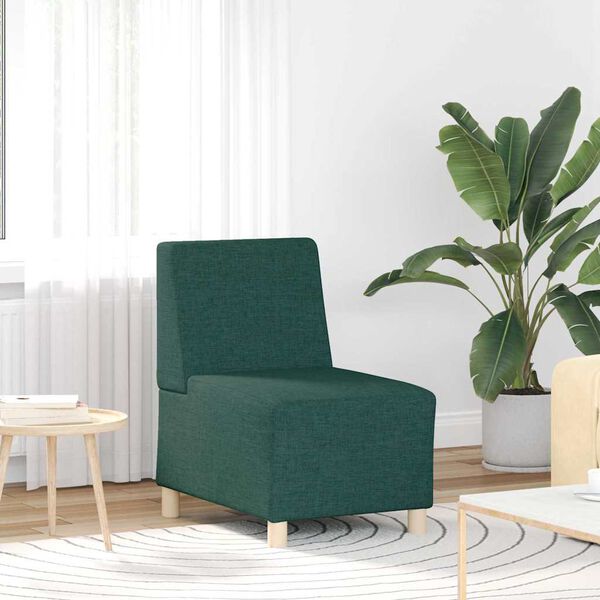 vidaXL Modular Sofa Unit Armless 2 pcs Dark Green 55 x 74 x 82 cm