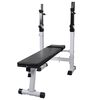 vidaXL Workout Bench with Weight Rack, Barbell and Dumbbell Set 120 kg