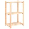 vidaXL 3-Tier Storage Racks 2 pcs 60x38x90 cm Solid Pinewood 150 kg