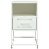 vidaXL Bedside Cabinet White 36x39x60.5 cm Steel