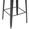 vidaXL Bar Table Black 60x60x108 cm Solid Pine Wood Steel