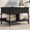 vidaXL Coffee Table Black 70x50x50 cm Engineered Wood and Metal