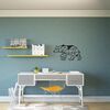 Homemania Wall Decoration Bear 55x30 cm Steel Black
