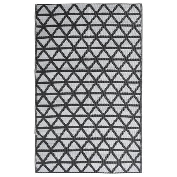 vidaXL Outdoor Rug ARAKIL Black 140x200 cm PP