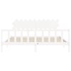 vidaXL Bed Frame without Mattress White 200x200 cm Solid Wood Pine