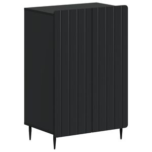 vidaXL Shoe Cabinet ZWOLLE 59.5 x 39.5 x 91.5 cm Engineered Wood Black