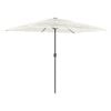 vidaXL Garden Parasol with Steel Pole White 300x200x250 cm