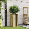 vidaXL Planter Brown 33 x 33 x 65 cm Impregnated pine wood