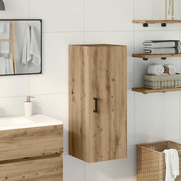 vidaXL Wall Mounted Cabinet Artisian Oak 34.5x34x90 cm Engineered Wood