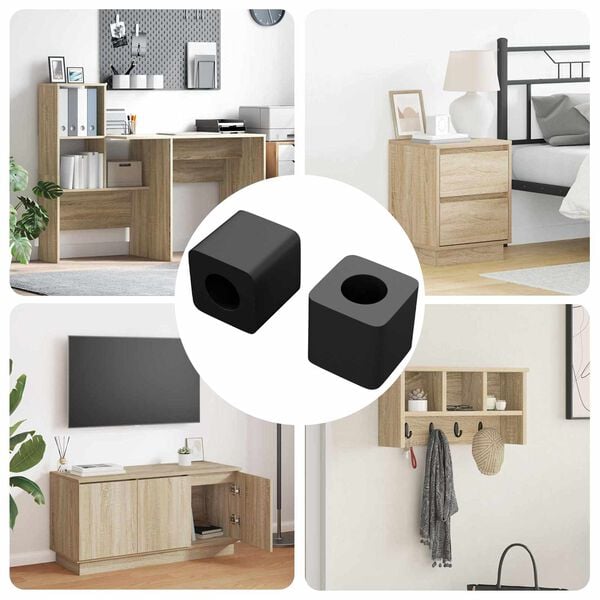 vidaXL Drawer Holder 2 pcs Black 15 x 15 x 15mm PP Copolymer