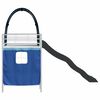 vidaXL Kids'Loft Bed Frame with Curtains, Arch, Slide White and Blue