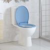 vidaXL Soft-Close Toilet Seat Quick Release Blue Oval