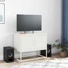 vidaXL TV Cabinet White 68.5x39x60.5 cm Steel