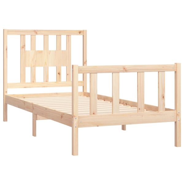 vidaXL Bed Frame without Mattress Solid Wood Pine 100x200 cm