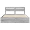 vidaXL Bed Frame Grey Sonoma 180 x 200 cm Solid Pine Wood