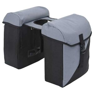 vidaXL Bicycle Bag Grey and Black 31.5 x 15.5 x 40 cm Polyester