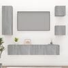 vidaXL 5 Piece TV Cabinet Set Grey Sonoma Engineered Wood