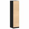 vidaXL Wardrobe with Shelf Black Oak 50 x 50 x 200 cm Engineered Wood