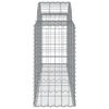 vidaXL Arched Gabion Baskets 6 pcs 200x50x80/100 cm Galvanised Iron