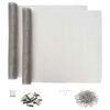 vidaXL Light Shaft Cover with Clips 2 pcs 70 x 190 cm Silver