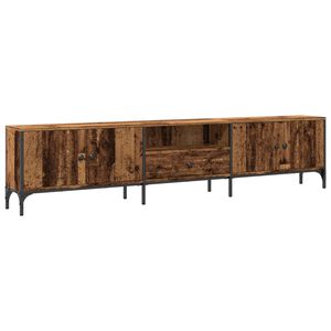 vidaXL TV Cabinet with Drawer Old Wood 200x25x44 cm Engineered Wood