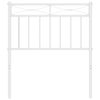 vidaXL Metal Replace Headboard White 75 cm