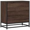 vidaXL Bedside Cabinet Brown Oak 60x31x60 cm Engineered Wood and Metal
