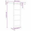 vidaXL Sliding Door White 83 x 232 cm Solid Pine Wood