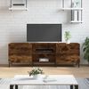 vidaXL TV Cabinet Smoked Oak 150x30x50 cm Engineered Wood