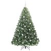 vidaXL Artificial Christmas Tree with 300 LEDs Green 180 cm PE and PVC